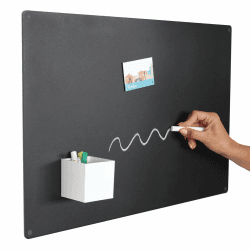 KalaMitica Magnettafel Schwarz - Kreidetafel Magnetisch, Magnetpinnwand für jede Art von Magneten - Anthrazit - 56x38 cm