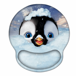 AOKSUNOVA Ergonomisches Mauspad mit Gelkissen Mousepad Ergonomisch mit Handauflage Pinguin MB-467