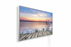Infrarotheizung mit Bild – Bildmotiv – TÜV SÜD - 800 Watt Bildheizung - Weißer Rahmen (42. Steg) 800 W A042. Steg
