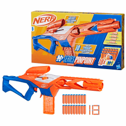 Nerf N Series Pinpoint Blaster, mit 10er Clip-Magazin und 18 Nerf Darts, nur mit Nerf N1 Darts kompatibel, Blaster für Fortgeschrittene, Jungen und Mädchen