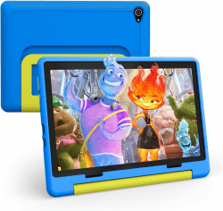 Freeski Kinder Tablet 10.1 Zoll, Tablet für Kinder Android 14 Kleinkind Tablet mit Kindersicherung Kinder APP, 8GB RAM+64GB ROM+1TB Erweiterbar, 5MP+8MP, 5000mAh, Wi-Fi, Bluetooth, Type-C (Blau) 10.1 Zoll Blau