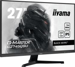 iiyama G-Master Black Hawk G2745QSU-B1 68,5cm 27" IPS LED Gaming Monitor WQHD 100 Hz HDMI DP USB3.2 1ms FreeSync schwarz ohne Höhenverstellung 27 Zoll WQHD