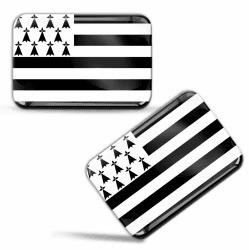 Biomar Labs® 2 x Aufkleber 3D Gel Silikon Stickers Flagge Fahne Bretagne Bretonische Französische Frankreich Regiment Königreich Flag Auto Motorrad Fahrrad Fenster Tür PC Handy Tablet Laptop F 70