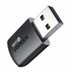 UGREEN WLAN Stick AX900 WiFi 6 Primär WLAN Adapter PC Dual Band 2,4G/5GHz, Internet Stick mit eingebauter Treiber, WPA2-PSK Verschlüsselung, Kompatibel mit Windows 11/10 und Linux.