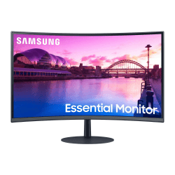 Samsung Curved S39C Essential Monitor S32C390EAU, 32 Zoll, VA-Panel, Full HD-Auflösung, Eco Saving Plus, integrierte Stereo Lautsprecher, 4 ms Reaktionszeit, Bildwiederholrate 75 Hz, Schwarz 32 Zoll Integrierte Lautsprecher