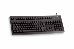 CHERRY G83-6105, Kabelgebundene Tastatur für Industrieanwendungen, Deutsches Layout (QWERTZ), Abriebfeste Tasten, Leicht zu Reinigen, Recyclingfähig, Schwarz Deutsches Layout - QWERTZ Schwarz