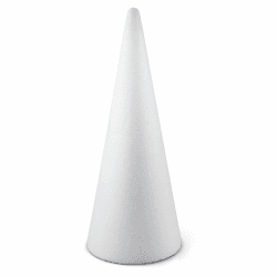 Netuno 2 Stück Styropor-Kegel Schaumkegel Polystyrol-Kegel 28cm weiß für DIY Handwerk Modellierung Kunstprojekte 28 cm - 2 Stück