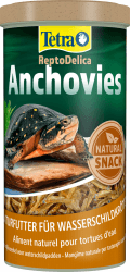 Tetra ReptoDelica Anchovies Schildkröten-Futter - Naturfutter aus 100% kleinen, getrockneten Fischen, 1 L Dose 1 l (1er Pack)