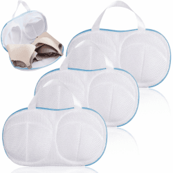 RANJIMA 3 Stück Wäschenetz BH, BH Netz für Waschmaschine mit Reißverschluss, Bra Laundry Bags Wiederverwendbarer Wäschesack BH Waschbeutel Wäschebeutel für Waschmaschine für Kleidung Unterwäsche BHs
