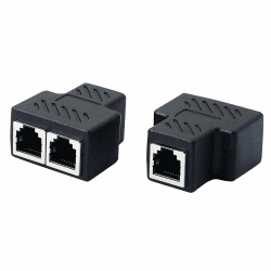 SinLoon Telefonbuchsen-Splitter RJ11 Buchse auf 2 Buchsen 6P6C Telefon Inline Koppler Telefonverlängerung Adapter für Festnetz-Faxgerät (1 zu 2)