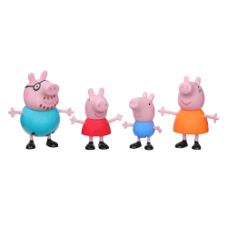 Peppa Pig Peppa’s Club Familie 4er-Pack Spielzeug, 4 Figuren der Familie Wutz in ihren bekannten Outfits, ab 3 Jahren