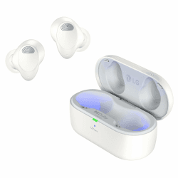LG TONE Free T90S In-Ear Bluetooth Kopfhörer mit Dolby Atmos-Sound, MERIDIAN-Technologie, ANC (Active Noise Cancellation), UVnano & IPX4-Spritzwasserschutz - Weiß T90S Weiß