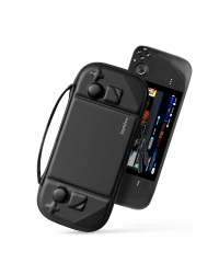 tomtoc Slim Hülle Case für Steam Deck/Steam Deck OLED, Rundumschutz Tasche Reise Tragetasche Hartschale Kompakt Schutzhülle für Steamdeck Konsole, Schwarz