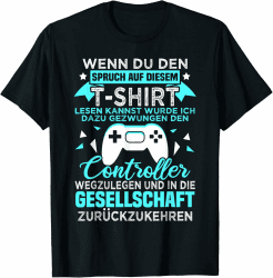 Gamer Zocker Games Pc - Lustiges Gaming Spruch T-Shirt