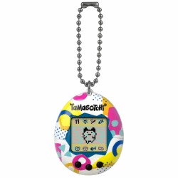 Bandai - Tamagotchi - Original Tamagotchi - Memphis Style - Elektronisches virtuelles Tier mit Farbdisplay, 3 Tasten und Spielen - Interaktives Tier auf Deutsch - Kinderspielzeug ab 8 Jahren - 42957