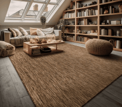 Paco Home Outdoor Teppich Wetterfest Wohnzimmer Balkon Küchenteppich Flachgewebe Sisaloptik Meliert Einfarbig, Grösse:300x400 cm, Farbe:Coffee 300 x 400 cm (Rechteckig) Coffee