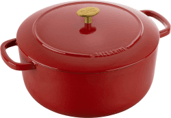 BALLARINI Bellamonte Auflaufform, Bräter, Dutch Oven, Emailliertes Gusseisen, Rund, 28cm, 7,0 L, Rot Rot 28 cm