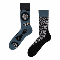 Dedoles Socken Unisex Damen Herren & Kinder Baumwolle viele lustige Designs Fussball Fahrrad Pferde Pflanzen Feuerwehr Geschenk links rechts verschieden 43-46 Fahrer