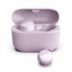 JLab Go Air Pop+ In Ear Kopfhörer kabellos Bluetooth, True Wireless Kopfhörer, 35+ Std Headphones, kabellose Ohrhörer, Earbuds mit Mikrofon, USB-C Ladebox, Dual Connect, EQ3 Sound, Lila Lila POP+