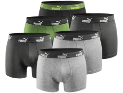 PUMA Boxershort 6er Pack Herren Basic Black Limited Edition Green-darkgrey-black-new M