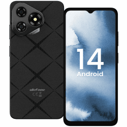 Ulefone Note 19 Smartphone Ohne Vertrag Android 14 5000mah Octa Core 6,56" HD+ 6GB+32GB/512GB SD 8MP+5MP Panorama Kamera 4G Dual SIM Handy Günstig Fingerabdruck Face ID GPS OTG 2 Jahr Garantie-Schwarz