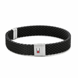 Tommy Hilfiger Jewelry armband für Herren aus Silikon aus Blau oder Schwarz Black