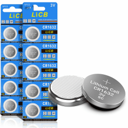 LiCB 10 Stück CR1632 3V Lithium Knopfzellen CR 1632 Batterien