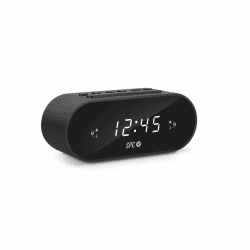 SPC Frodi - Kompakter Radiowecker mit LED-Display, FM-Radio, 10 Speicher und 2 Alarmfunktionen, Radiowecker Digital - Schwarz Kompakte Größe