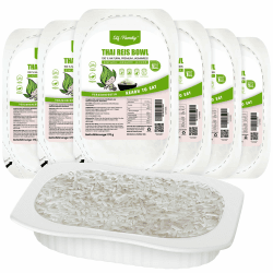 Elf-Family Instant Premium Jasmin Reis Bowl aus Thailand - Fertiggerichte für Mikrowelle in 1 Min - Superfoods [Diät-Box] - Vegane Lebensmittel Reis - Kalorienarme/Fettfrei- 6er Box