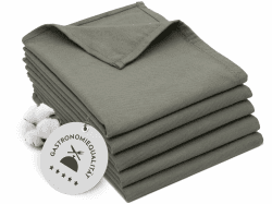 ZOLLNER 5er Set Geschirrtücher Baumwolle in 50x70 cm - super saugstarke und robuste Küchentücher - waschbar bis 60°C – in anthrazit - Gastronomiequalität - Oeko Tex® Zertifiziert 5er Set Anthrazit