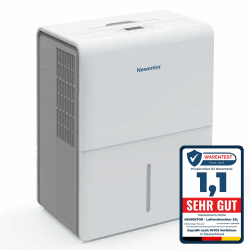 Newentor Luftentfeuchter 25L/24h, Für 215m³/80m² Räume - 3 fache Geräuschreduktion - Stromsparender Chip - Einfache Bedienung - 10 J. Gar. - Mit 1M Ablaufschlauch&Abnehmbarem Filter, Timer