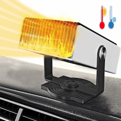 Kamanan Tragbare Autoheizung,12V 150W Auto Heizlüfter 2 in 1 Auto Heizung Defroster und Kühlventilator Tragbar Scheibenenteiser Heizlüfter 360 ° Schwenkbarer Sockel Für Auto SUV Taxi Jeep (Type 4)