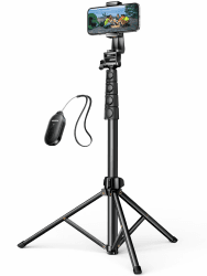 UGREEN Handy Stativ 170cm Stabil und Tragbar Handy Ständer mit Bluetooth Fernbedienung, Smartphone Stative kompatibel mit iPhone 16 15 14 Pro Max,14 Pro,14, Galaxy S23 Ultra, S23+,S23, Huawei, GoPro