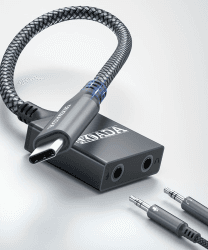 AkoaDa USB C auf 3.5mm Kopfhörer Adapter, USB-C auf Klinken Headset Audio Adapter für Aux,Stereo, Headset, MacBook,Samsung S21/S20/S20 Plus/Note 10/A80,iPad Pro,Huawei P30 Pro/P20/P20 Pro usw(Grau)… 18cm Grau