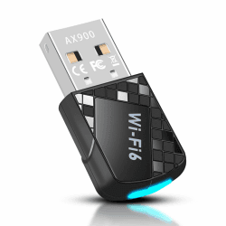 USB WLAN Stick für PC, AX900 WiFi6 USB WiFi Adapter Dual Band 2.4GHz/5GHz Interne Antenne 2DBi Kompatibel mit Windows 11/10/8.1/8/7, USB WLAN Adapter für PC/Desktop/Laptop