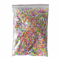 Milisten 3 Pack Schaum Perlen Mini Styropor Kugeln für Kinder Machen Kunst DIY Handwerk Weihnachten Dekoration (Mischfarbe) 6G Styroporkugeln Staubsauger