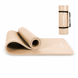 MSPORTS Gymnastikmatte | Yogamatte Premium rutschfest inkl. Tragegurt + Übungsposter + Workout App I Hautfreundlich Phthalatfrei - versch. Größen und Farben Fitnessmatte (Apricot, 190 x 100 x 1,5 cm) Apricot 190 x 100 x 1,5 cm