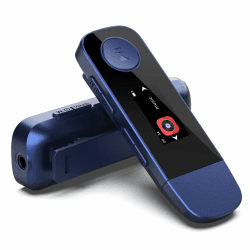 AGPTEK 64GB Tragbare USB MP3 Player mit Bluetooth, Typ-C und USB Musikplayer mit Clip, USB Stick mit UKW-Radio, Aufnahme, unterstützt Mobiltelefon verbinden, Blau 64 GB Blau