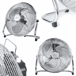 Tronitechnik® L Windmaschine mit 35 cm Ø | Ventilator Verstellbarer Winkel | Bodenventilator 3 Stufen | Ventilator aus Metall | Luftkühler | Standlüfter | Raumkühler 35cm ⌀ 70 Watt
