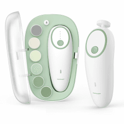Momcozy Baby Nagelfeile Elektrisch, Sanfter Baby Nageltrimmer Elektrisch Wiederaufladbar, Baby Nagelknipser Elektrisch, 7 Schleifkopf Ersatzpads