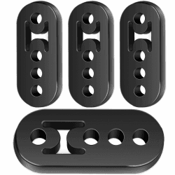 MetVot 4 Stück 4 Loch Auspuff Schalldämpfer Universal Auspuffgummi AutoSchalldämpfer Auspufthalterung Auspuffaufhänger Aus Gummi AuspuffSchalldämpfer für Auto 4Stk,4Loch