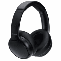 Panasonic RB-M600BE-K Kabellose Kopfhörer mit Hybrid ANC, Over-Ear-Schwenkdesign, Bluetooth 5.3, integriertes Mikrofon, bis zu 65 Stunden Wiedergabe, XBS Deep, USB-C, Schwarz