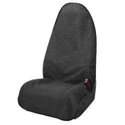 Leader Accessories universeller Autoschonbezug weich Frottee Sitzauflage 3-lagige 100% wasserdicht Autositzbezug als Überwurf rutschfest Schutzbezug Fahrersitz Beifahrersitz Vordersitz Grau Grau(Frottee) Einzelsitz