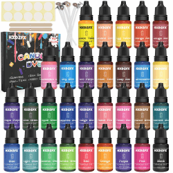 Flüssig-Kerzenfarbe – 30 Farben Wachsfarbe auf Ölbasis für die Herstellung von Kerzen, Farbstoff-Set für Sojawachs, Bienenwachs, Kerzenwachs 30-colors