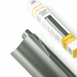 POLI-FLEX® TURBO® - Transferfolie für Textilien - Flexfolie zum Aufbügeln, Plotterfolie für DIY Shirts, Bright Silver matt, 30,5 cm x 122 cm Bright Silver Metallik & Bright - glänzend