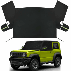 Frontscheibenabdeckung Kompatibel mit Suzuki Jimny Sierra 2018-2024 - Faltbar Auto Windschutzscheibenabdeckung 420D Oxford gegen EIS Frost Staub Sonne UV Schnee Hohe Temperatur Kompatibel mit Suzuki Jimny Sierra 2018+