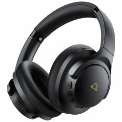1Mii Y8 Over Ear Kopfhörer Bluetooth, Hybrid Active Noise Cancelling Kopfhörer, LDAC Hi-Res Audio, Tiefer Bass, 75H Spielzeit, Faltbares Design, Komfortable Ohrmuschel Schwarz