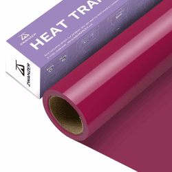 Zwanzer Plotterfolie Textil,30.5cm× 3.66m Flexfolie für Cricut und Silhouette Cameo,Verwendet in DIY-T-Shirt-Kleidung und Anderen Stoffen (Rosenrot)