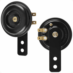 Evermotor Signalhorn Motorrad Hupe 12v Laut Mini Klein Roller Autohupe Schwarz für Simson s51 Yamaha Kawasaki Moped Signalhörner mit e-mark e-geprüft (2 Stück)