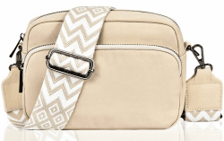 GASSDA Crossbody Bag Damen Kleine Umhängetasche Damen Nylon Handtasche Damen Kleine Taschen mit Abnehmbarem Schultergurt Gelb